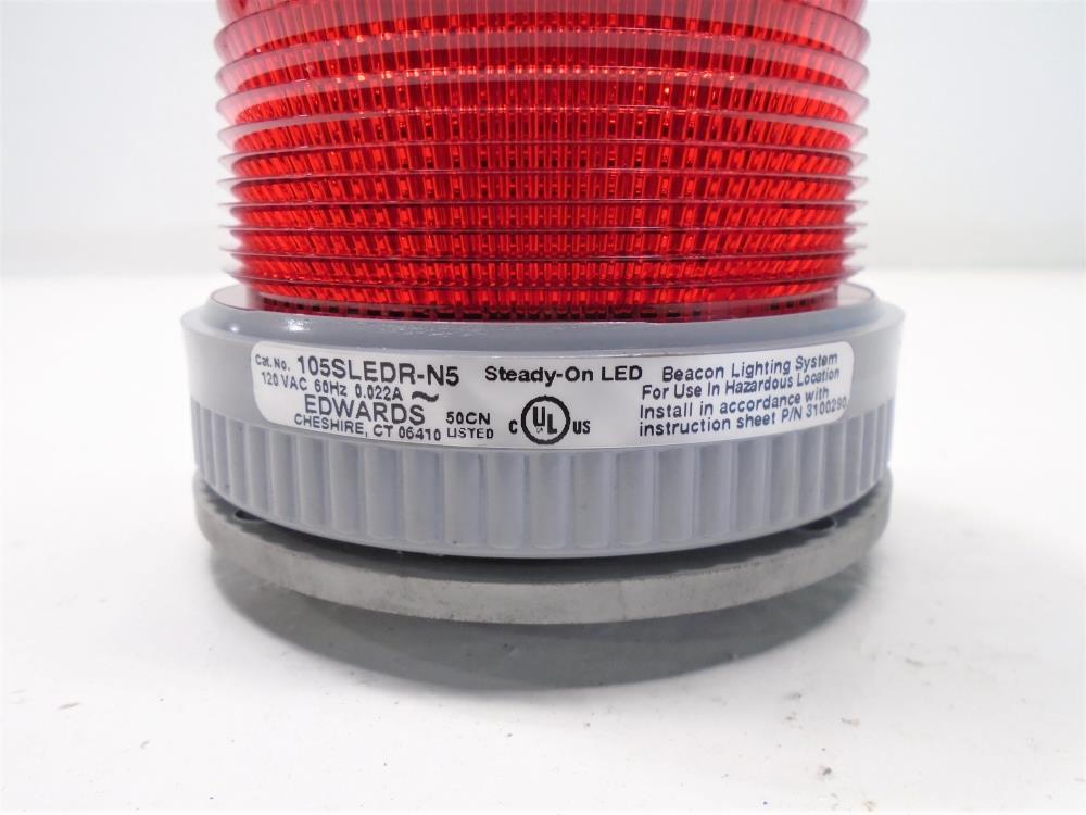 Edwards Adapta-Beacon Steady On LED Beacon Light, Red, 105SLEDR-N5